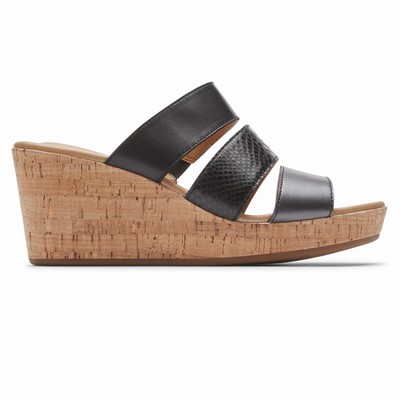 Cunhas Rockport Lyla Banded Mulher Pretas PT-84310